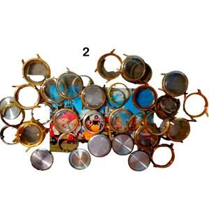 Steampunk Craft Supplies, Watch Cases, Bezels, Crystals, Backs - 8 oz Bag #2